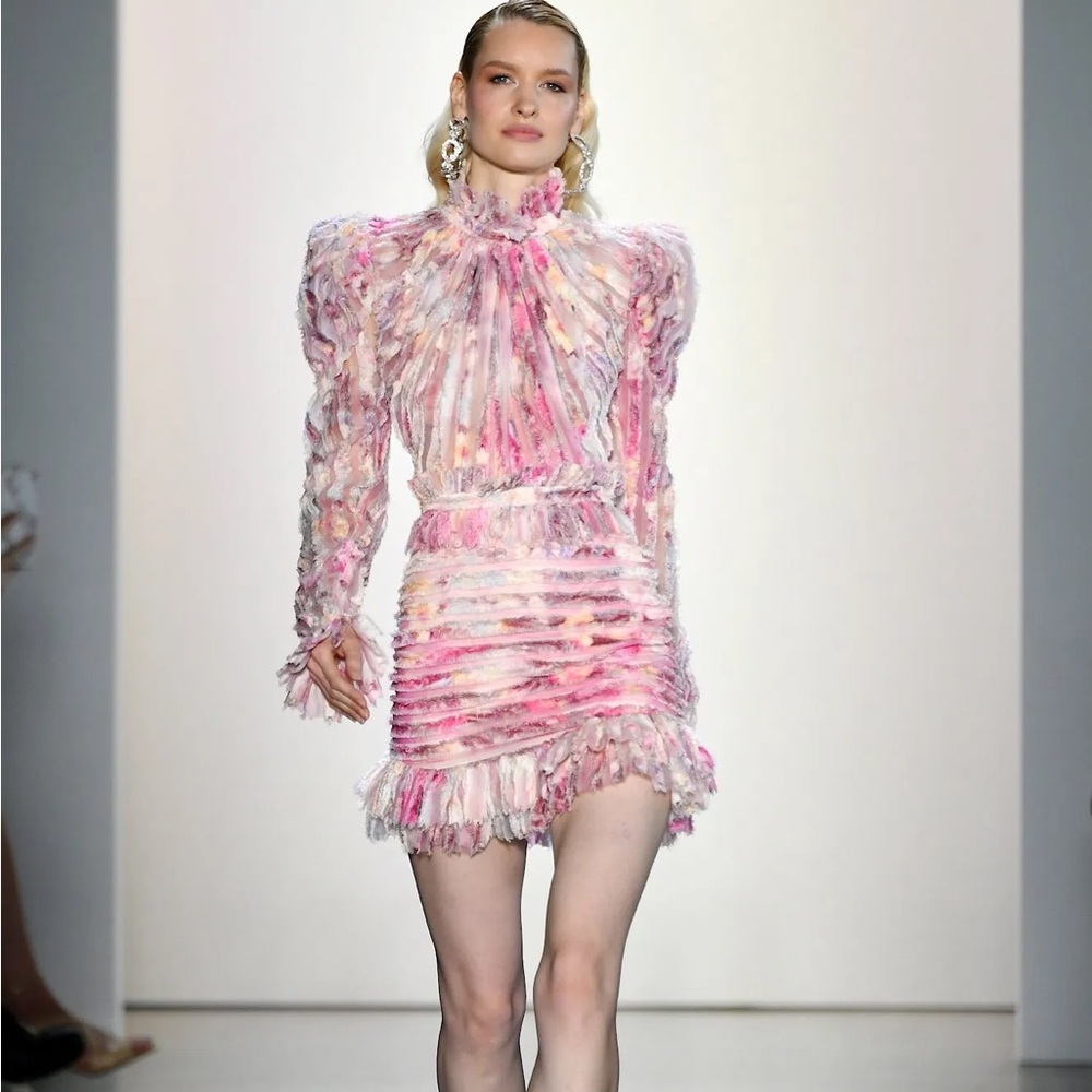 Raisa Vanessa Pink Watercolor Dress